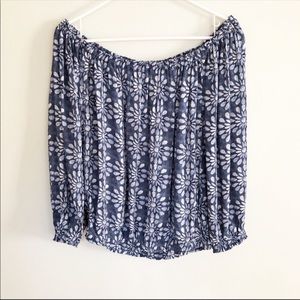 Tommy Hilfiger Off Shoulder Floral Flowy Blouse 0X